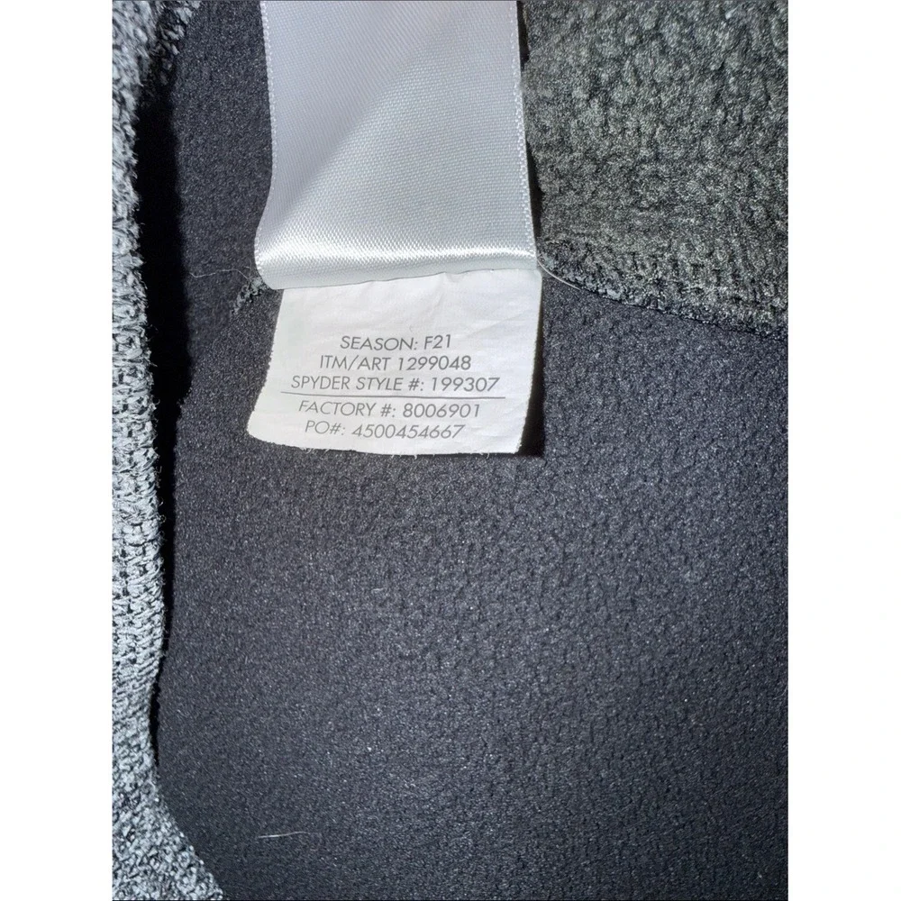 Spyder‎ Men's Outbound Quarter-Zip Midweight Core Sweater Fleece Gray Black-XL
